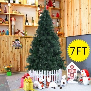 Goplus 7' Artificial Christmas tree Spruce