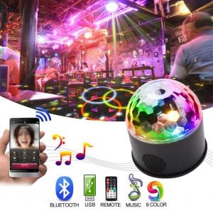 KOOT Disco Ball DJ Light Bluetooth Speaker Party Lights