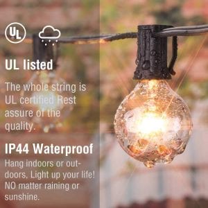 Brightown 50Ft Outdoor Patio String Lights