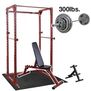 Best Fitness Power Rack with Weight Bench