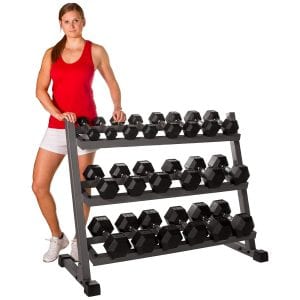 XMARK 550 lbs Dumbbell Set with Rack