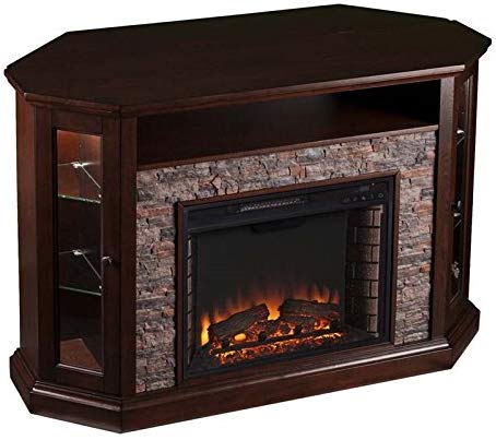 Corner LED Fireplace TV Stand by Pemberly Row