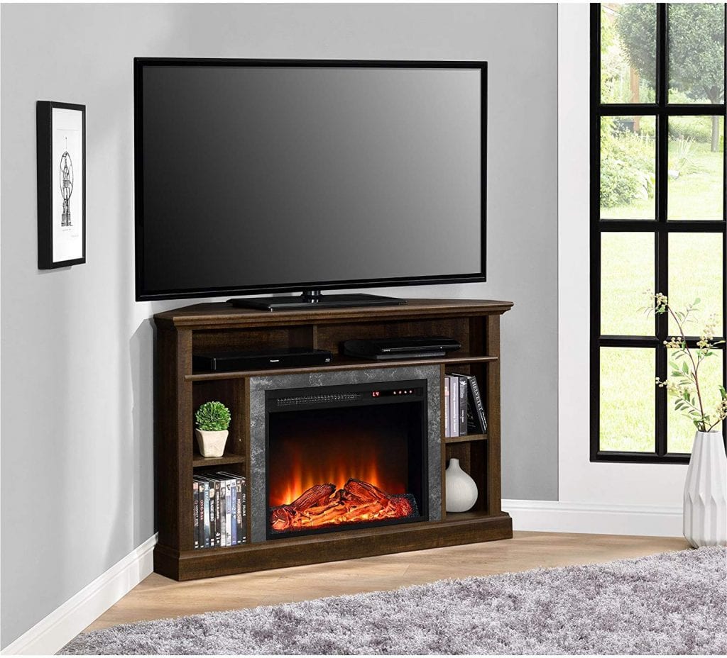 Electric Corner Fireplace TV Stand by Ameriwood Home