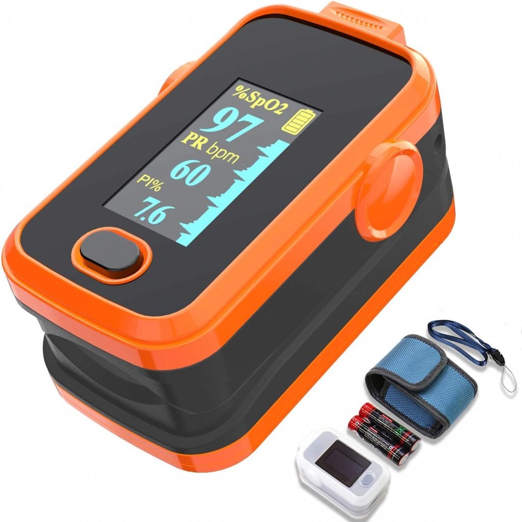 Pulse Oxygen Saturation Monitor with Plethysmograph and Perfusion Index