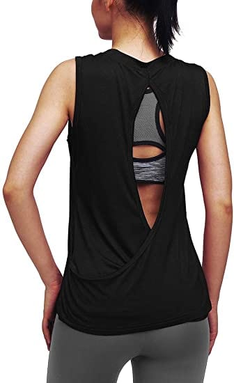 Mippo Open Back Workout Tops for Women