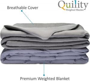 Quility Premium Weighted Blanket & Breathable Cover
