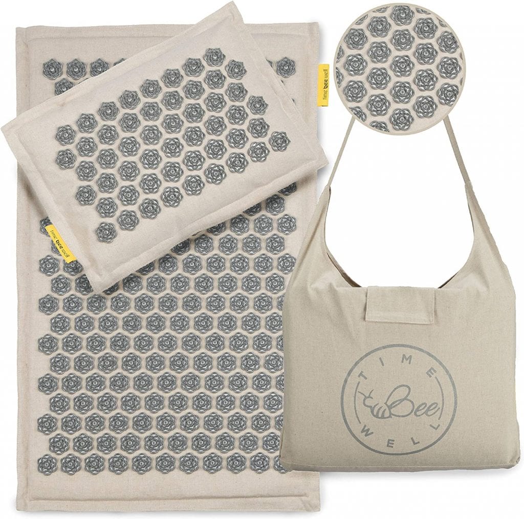 TimeBeeWell Eco-Premium Acupressure Mat and Pillow Set