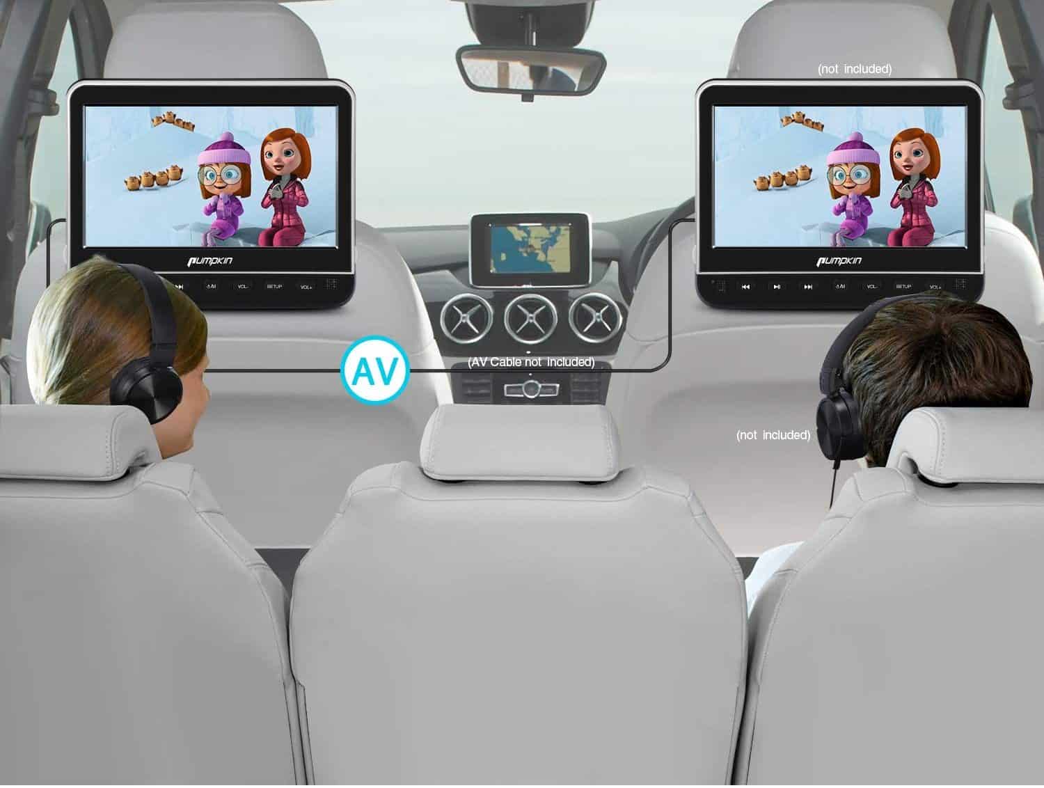 Top 10 Best Car Headrest DVD Players in 2024 | Full Reviews